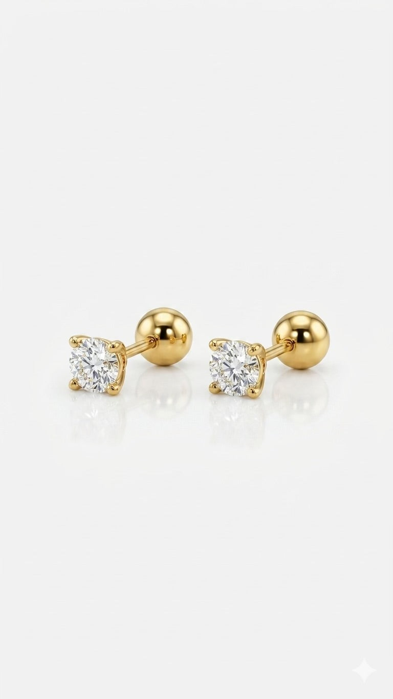 round solitaire studs – Blingstrax